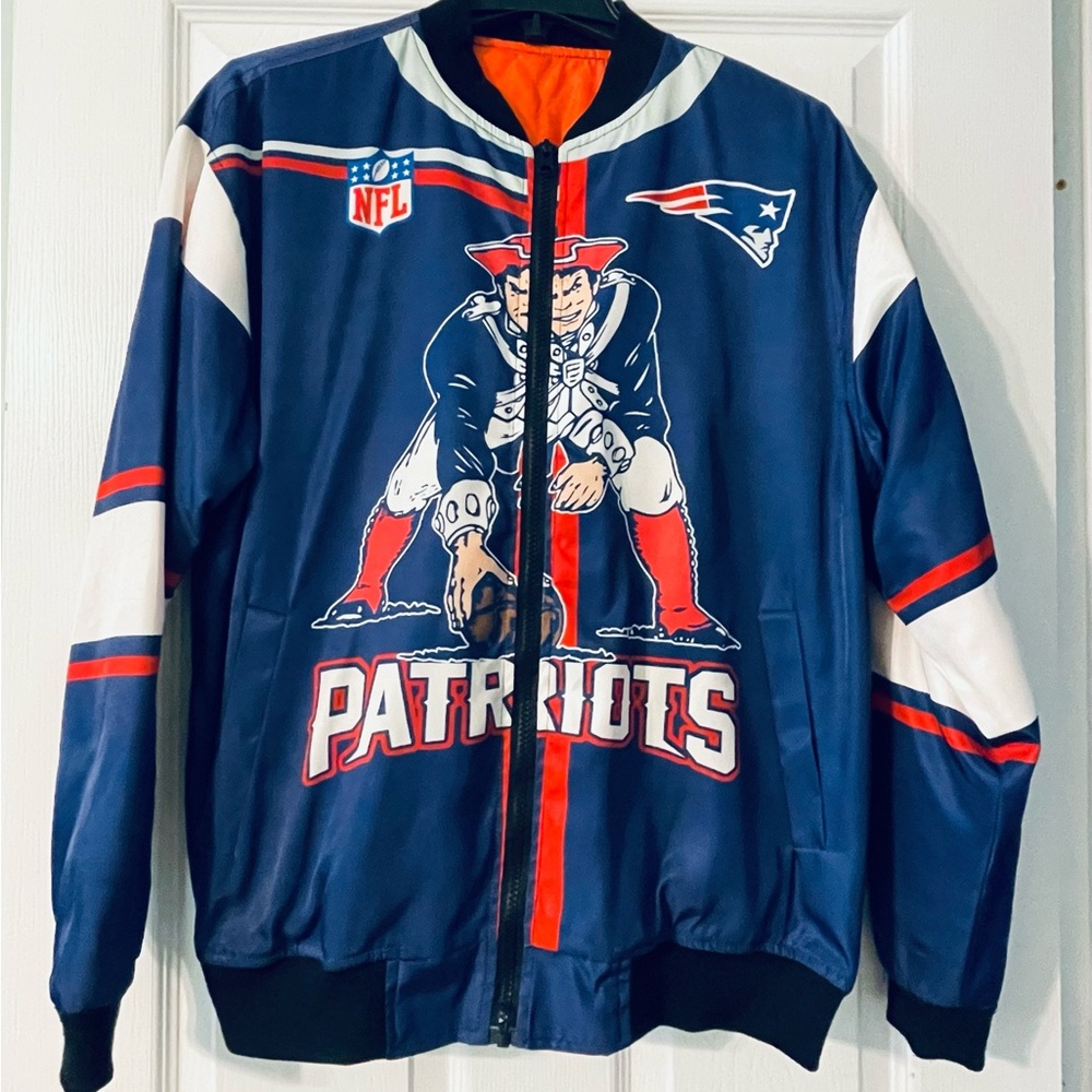 New England Patriots Bomber Jacket. Lined. Fall Jacket
